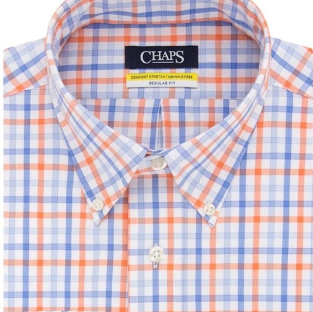Chaps Men's Regular-Fit Wrinkle-Free Button Down C